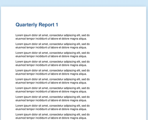 A scanned page of the Quarterly Report on the OCR workspace